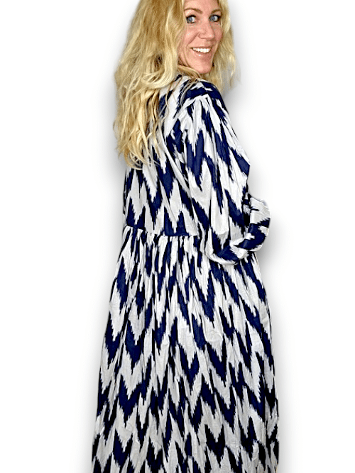 IDA IVY Pouf Sl Dress/Nvy Aztec image 2