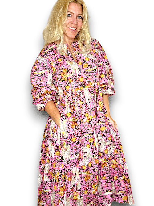 IDA IVY Pouf Sl Dress/Pnk Cockatoo image 4