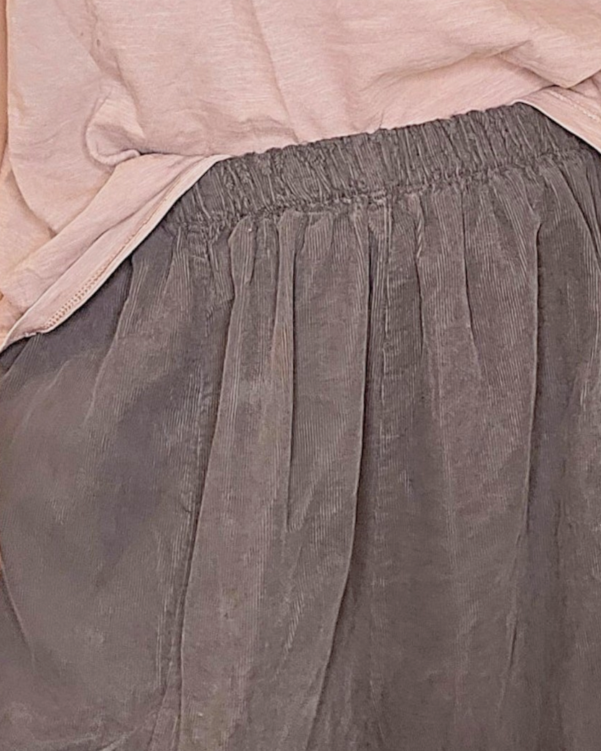 Coffee Corduroy Barrel Pants