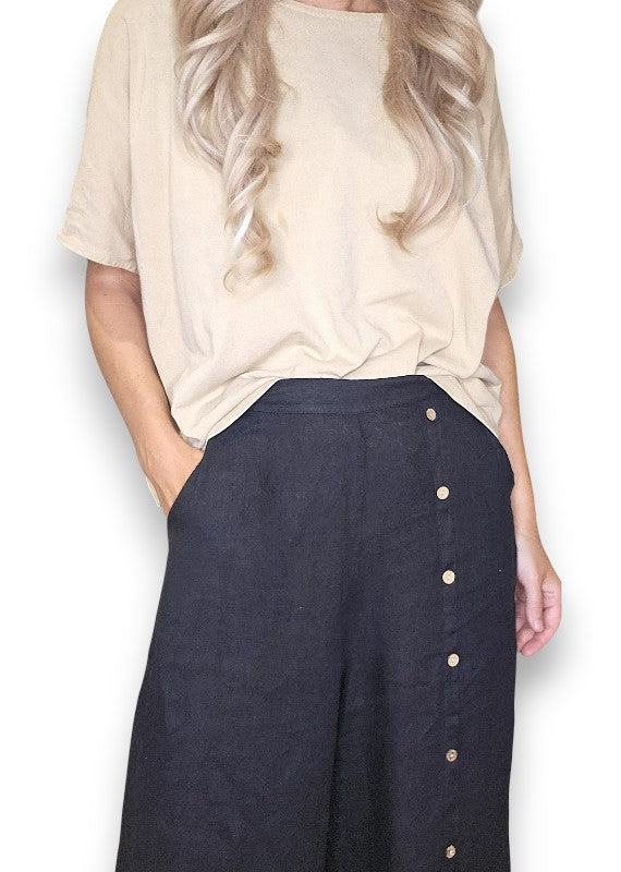 Navy Front Row Button Sailor Pant image 5