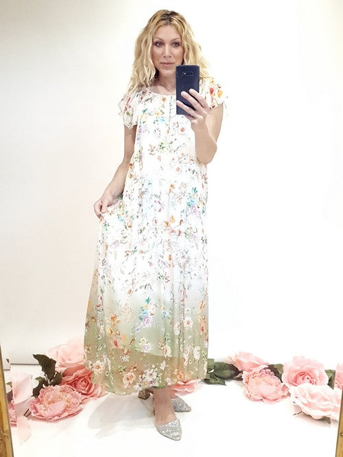 Vanilla/Green Maud Josefina DipDye Singoalla Maxi