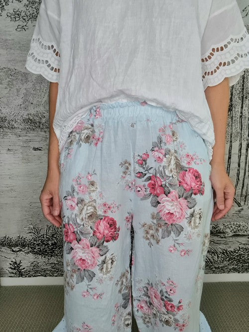 Baby Blue High Tea Lace Leg Pant