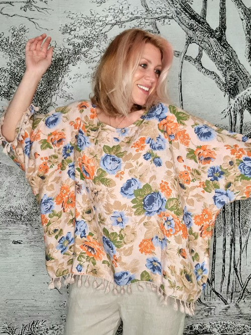 Pink Picnic Rose Tassel Top