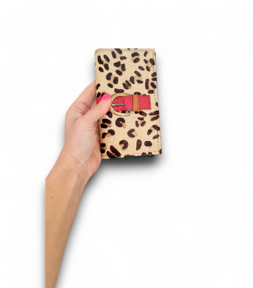 Hey Herbee Big Buckle Wallet-AE1601-Red strap Light M Leopard
