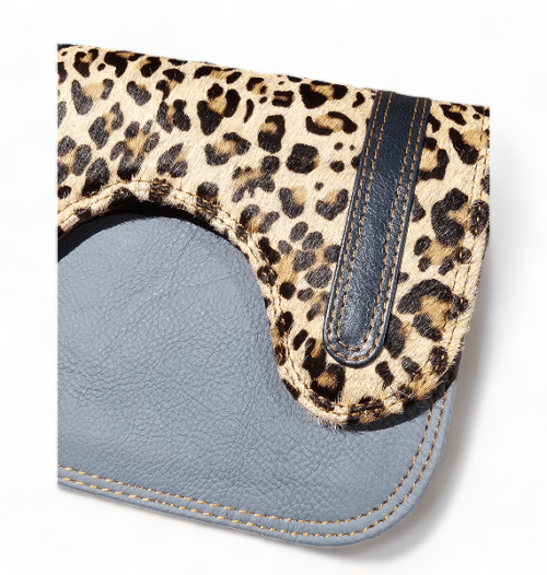 Hey Herbee Archer Leather Bag-AE2172-Teal Tan Mini Leopard
