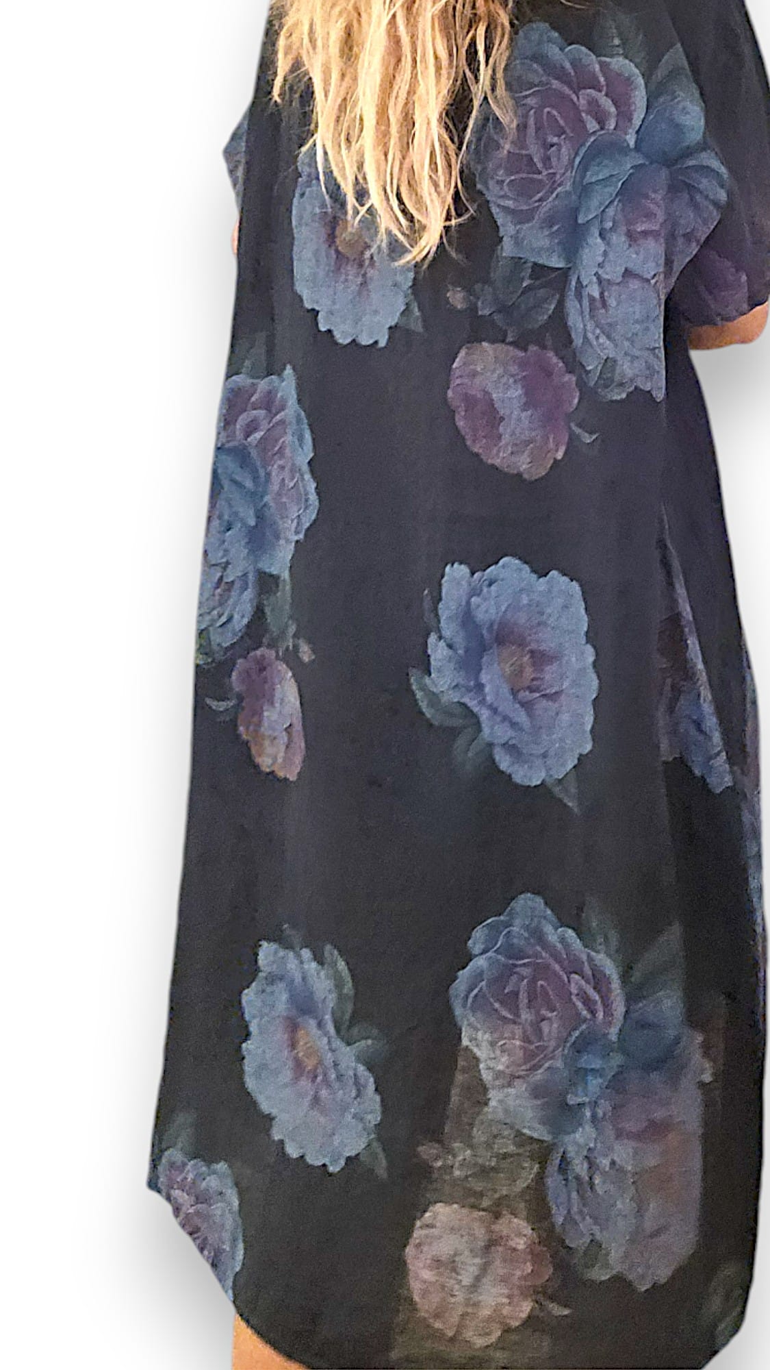 Navy Ombre Peony Easy Peasy T-Shape Dress