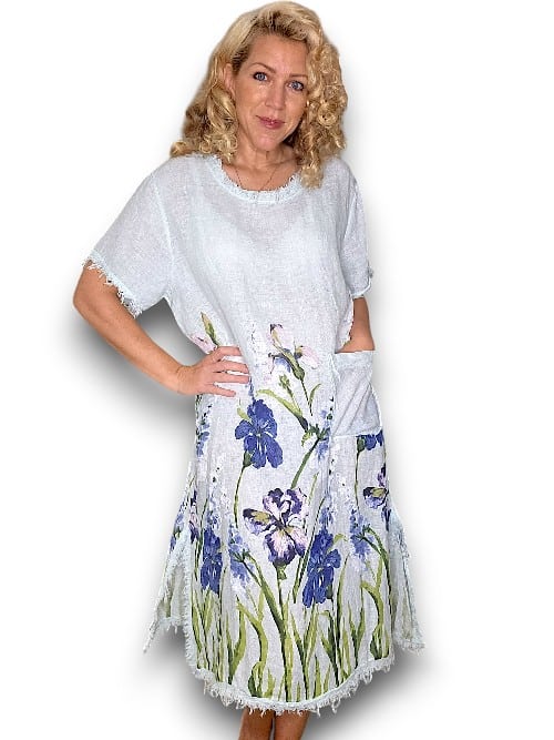 Mint Fray Dress w feature Pkt