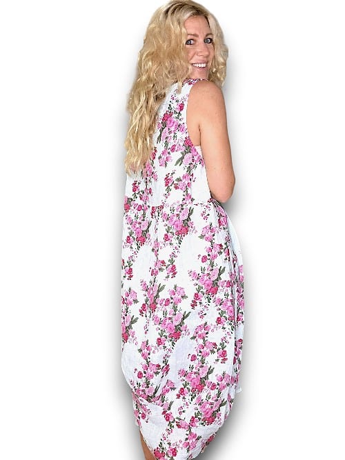 Pale Mint Far Away Rose Tank Dress