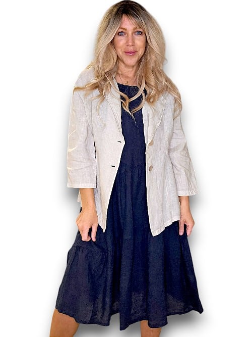 Beige Suit Linen Jkt