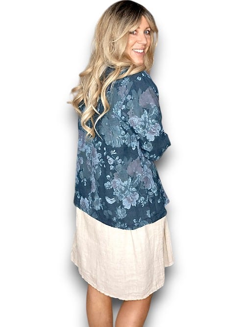 Dark Jade Scarlett Rose Suit Linen Jkt