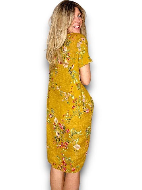 Mustard Lingonberry Jungle Dress