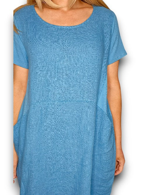 Turquoise Plain Jungle Dress