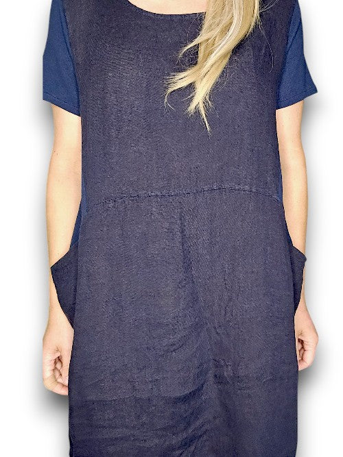 Navy Plain Jungle Dress