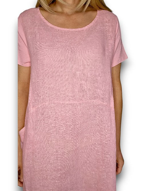 Baby Pink Plain Jungle Dress