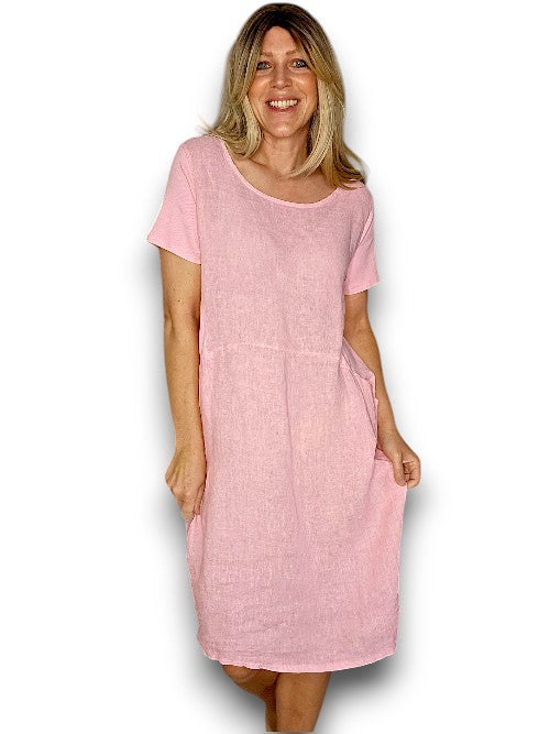 Baby Pink Plain Jungle Dress