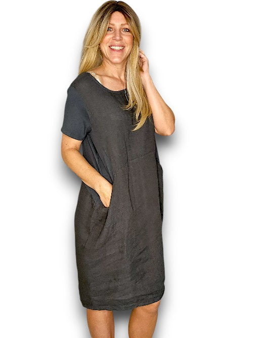 Grey Plain Jungle Dress