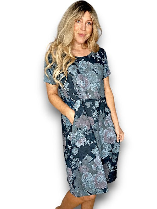 Dark Jade Scarlett Rose Jungle Dress