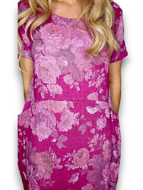 Plum Scarlett Rose Jungle Dress