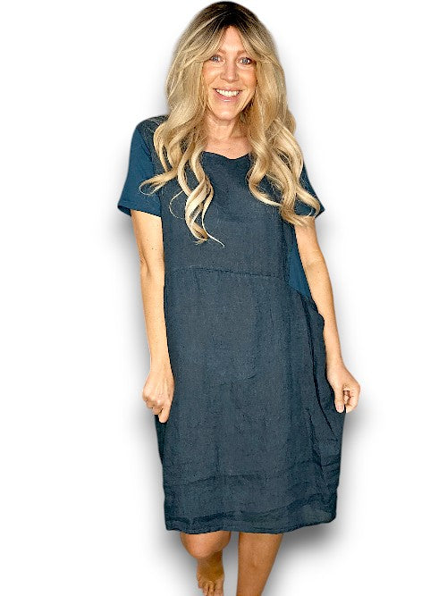 Dark Jade Plain Jungle Dress