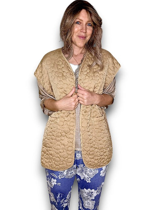 Quilted Caramel Vest