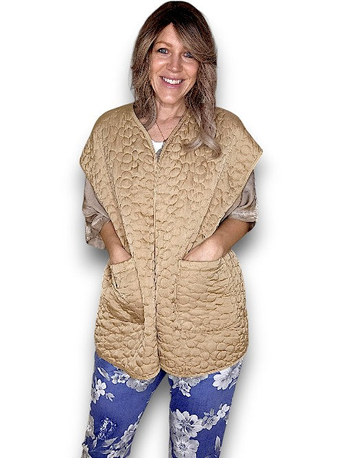 Quilted Caramel Vest