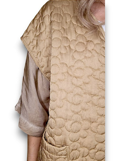 Quilted Caramel Vest