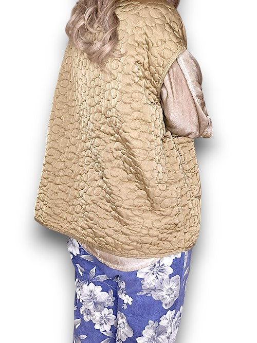Quilted Caramel Vest