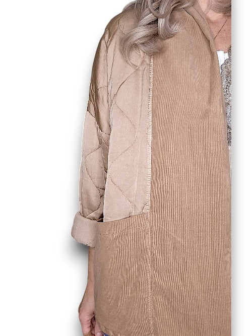 Caramel Quilted Wrap Jkt