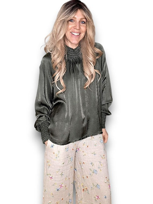Dark Forest Silky Long Sleeve Top
