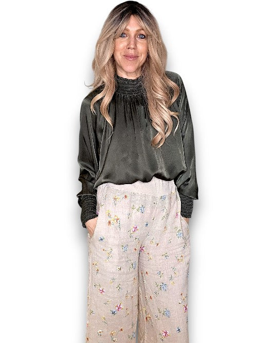 Dark Forest Silky Long Sleeve Top