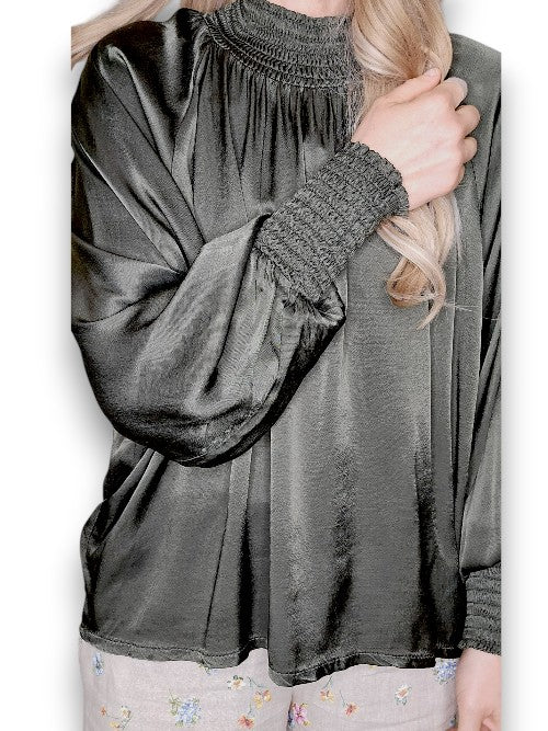 Dark Forest Silky Long Sleeve Top