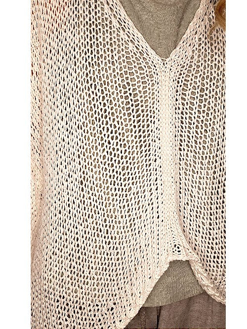 White Front Row knit