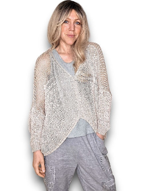 Beige Front Row knit