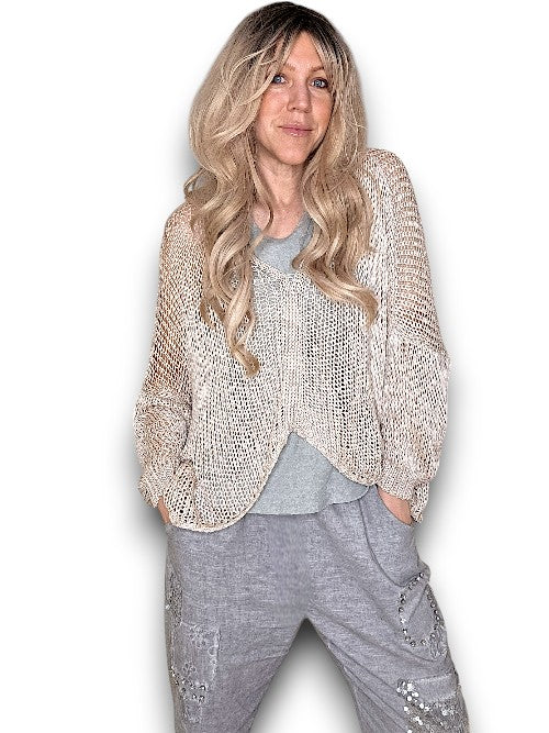 Beige Front Row knit