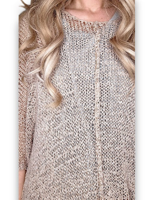 Mocha Aysmmetrical Knit Top