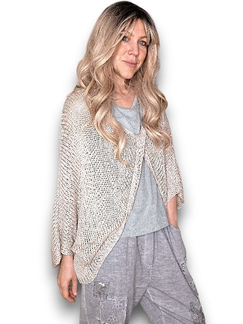 Beige Knot Knit Top