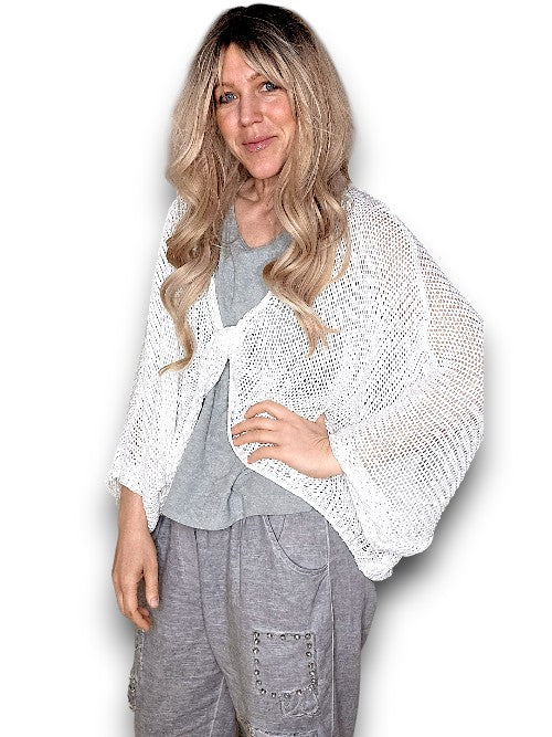 White Knot Knit Top