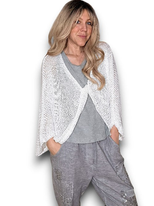 White Knot Knit Top