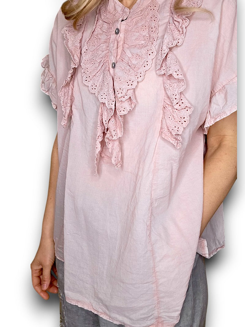 Baby Pink Eyelet Top