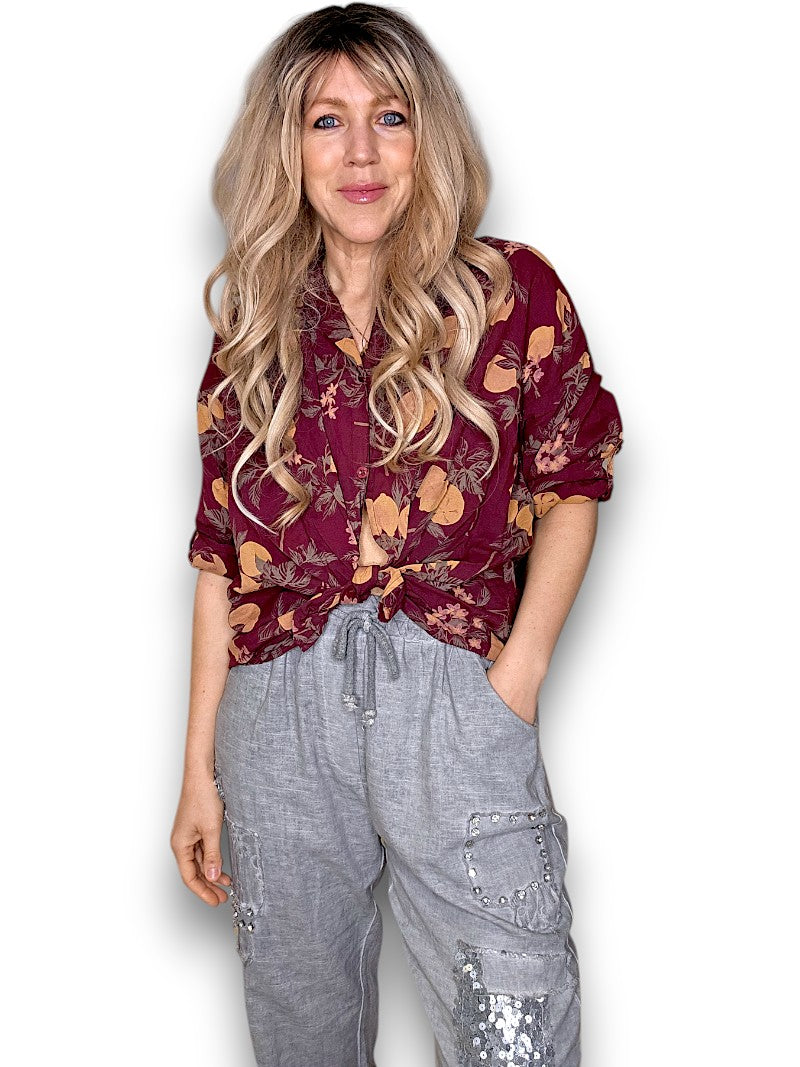 Plum Dolly Lemon Top