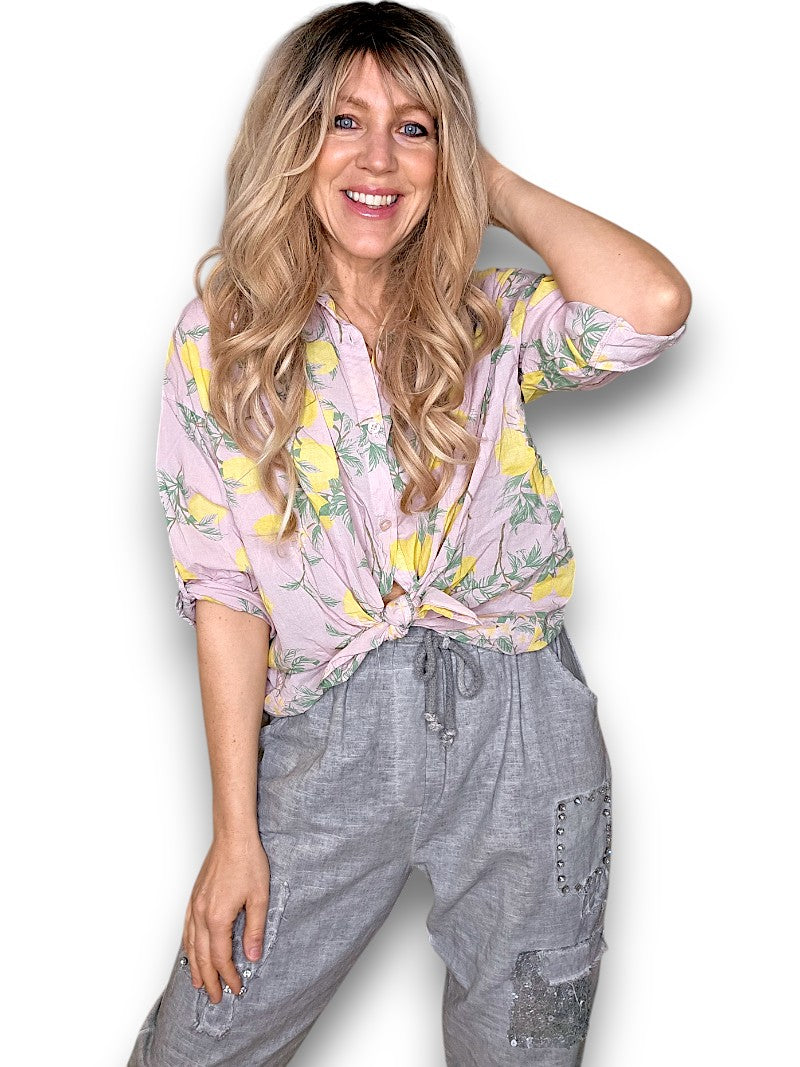Baby Pink Dolly Lemon Top