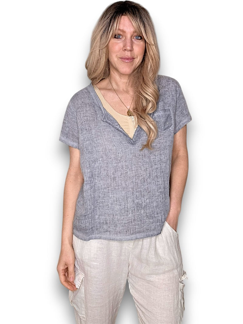 Truffle Rodeo Sequin Pkt Tee