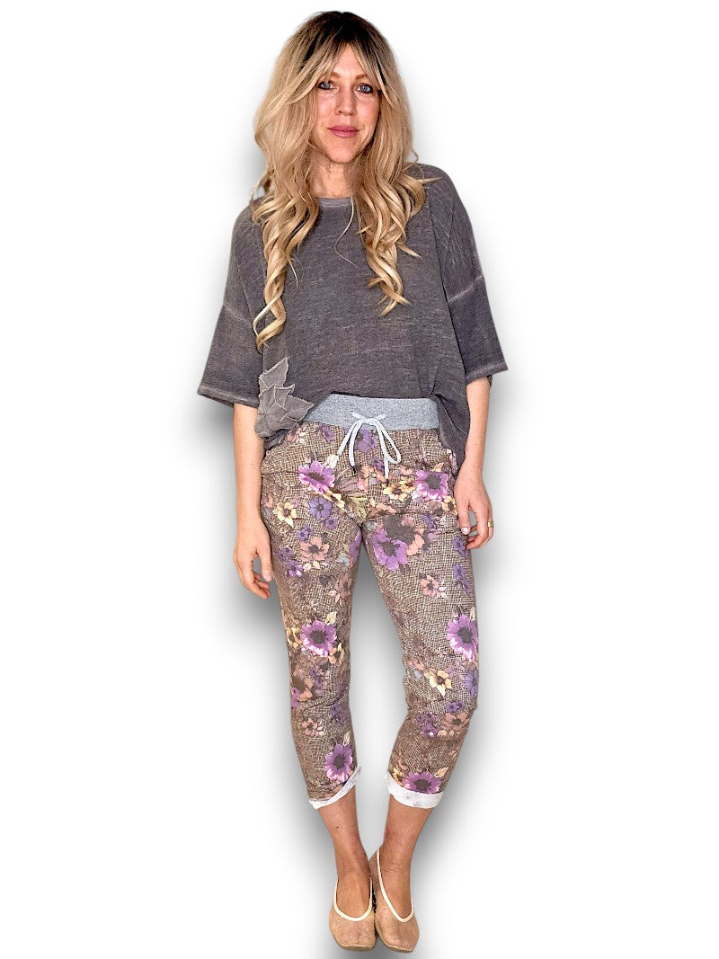 Floral Houndstooth Jogger