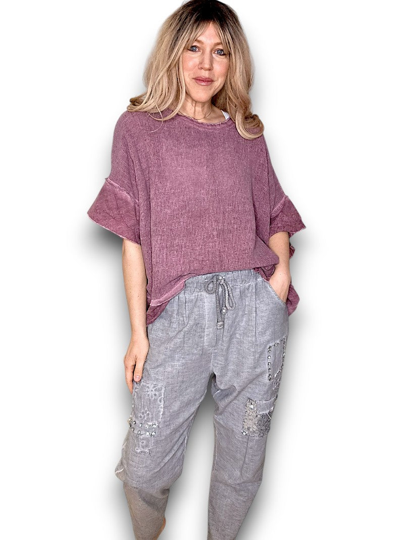 Faded Plum Rodeo Fray Tee