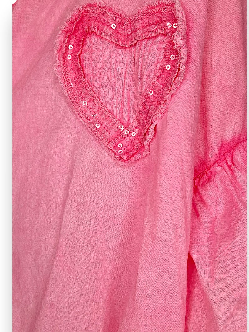 Bright Pink Heart Shirt