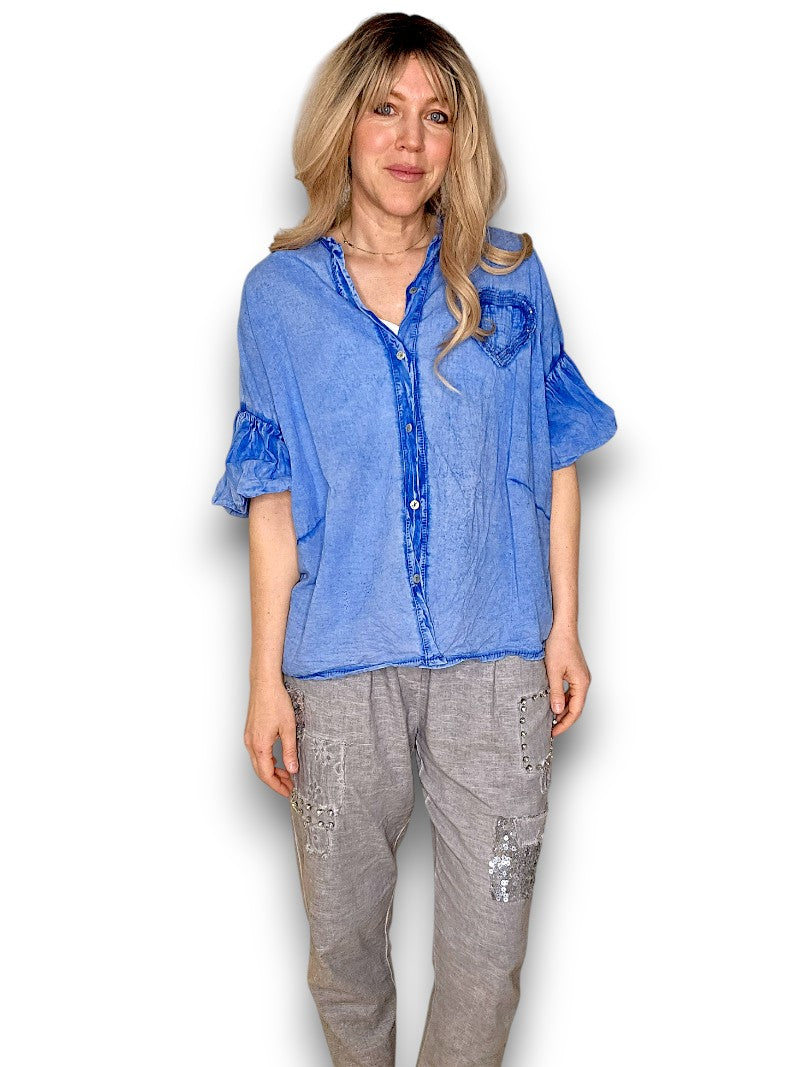 Light Cobalt Heart Shirt