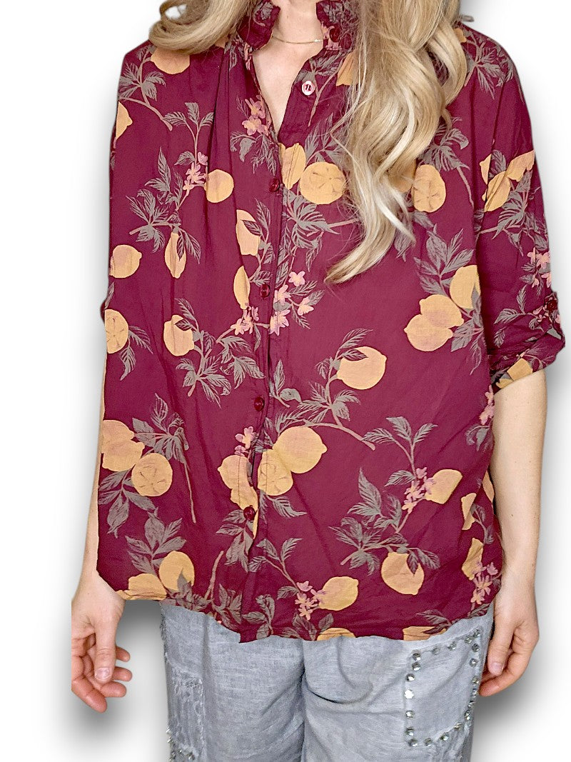 Plum Dolly Lemon Top
