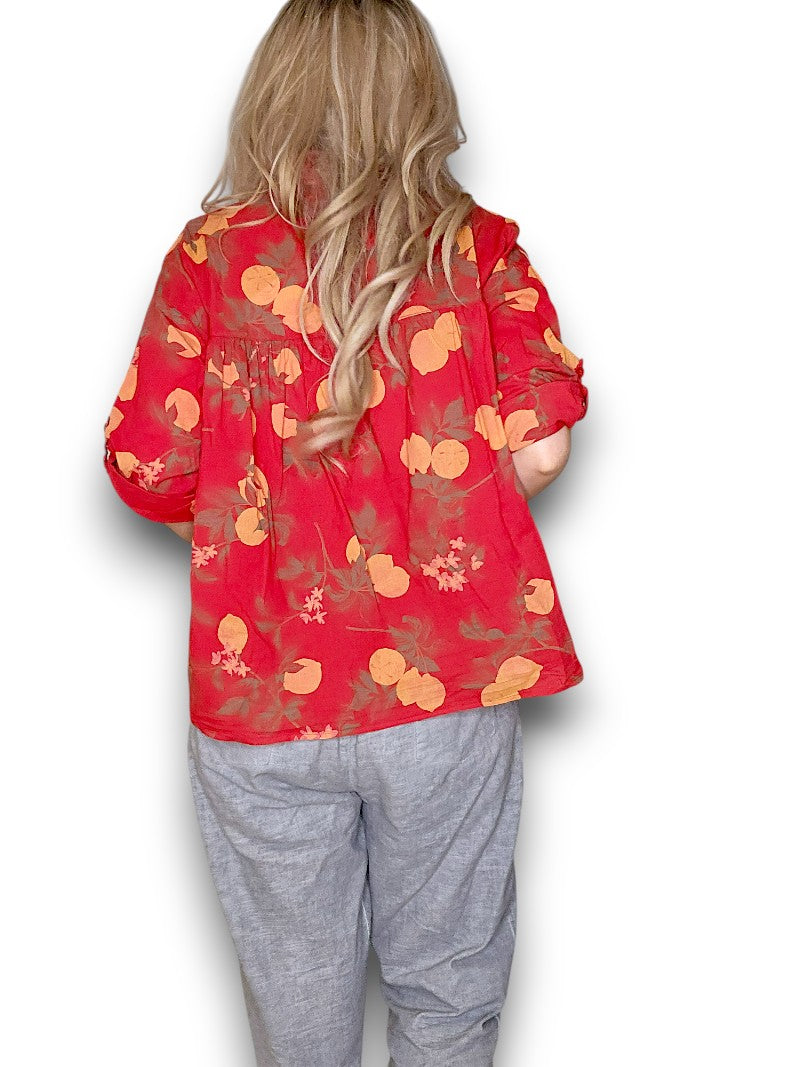 Red Dolly Lemon Top