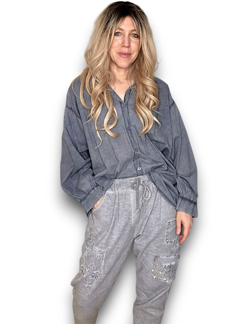 Charcoal Bow Shirt