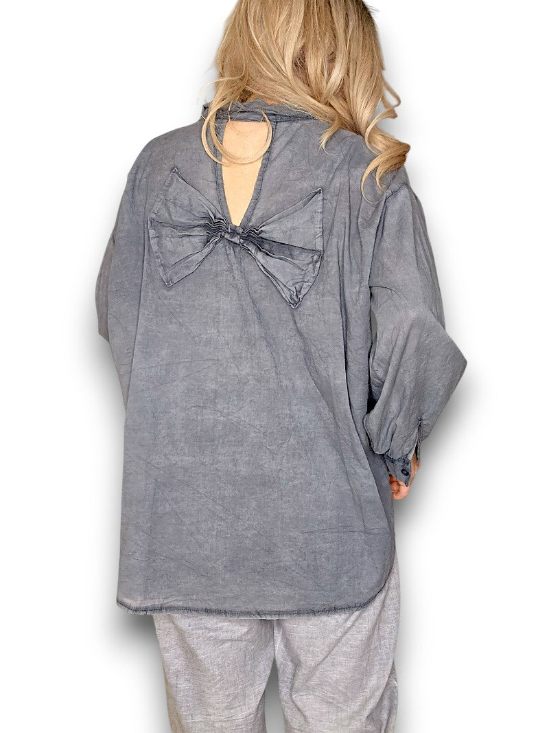 Charcoal Bow Shirt